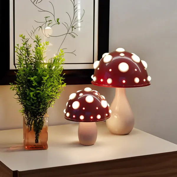 GlowMush - Trendy Mushroom LED-bordlampe for Stemningsfull Belysning Motelys