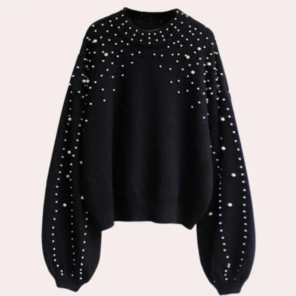 CozyKnits - Dame Rundhals Perlegenser for Hverdagsbruk Motelys