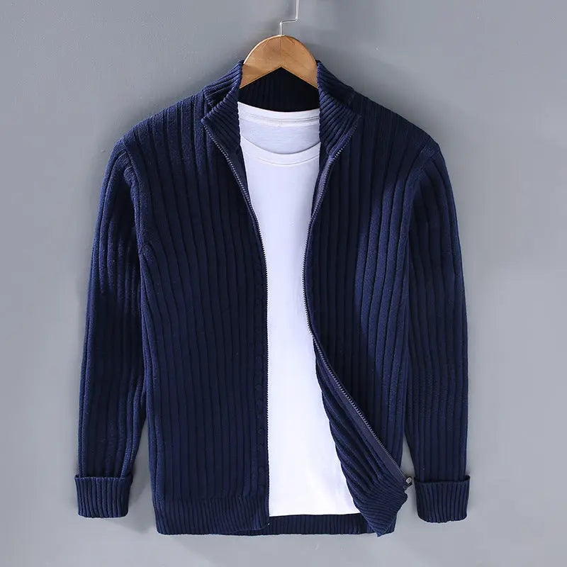 ChicKnit - Strikket Cardigan for Menn i Moderne Stil Motelys