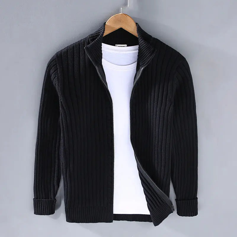ChicKnit - Strikket Cardigan for Menn i Moderne Stil Motelys