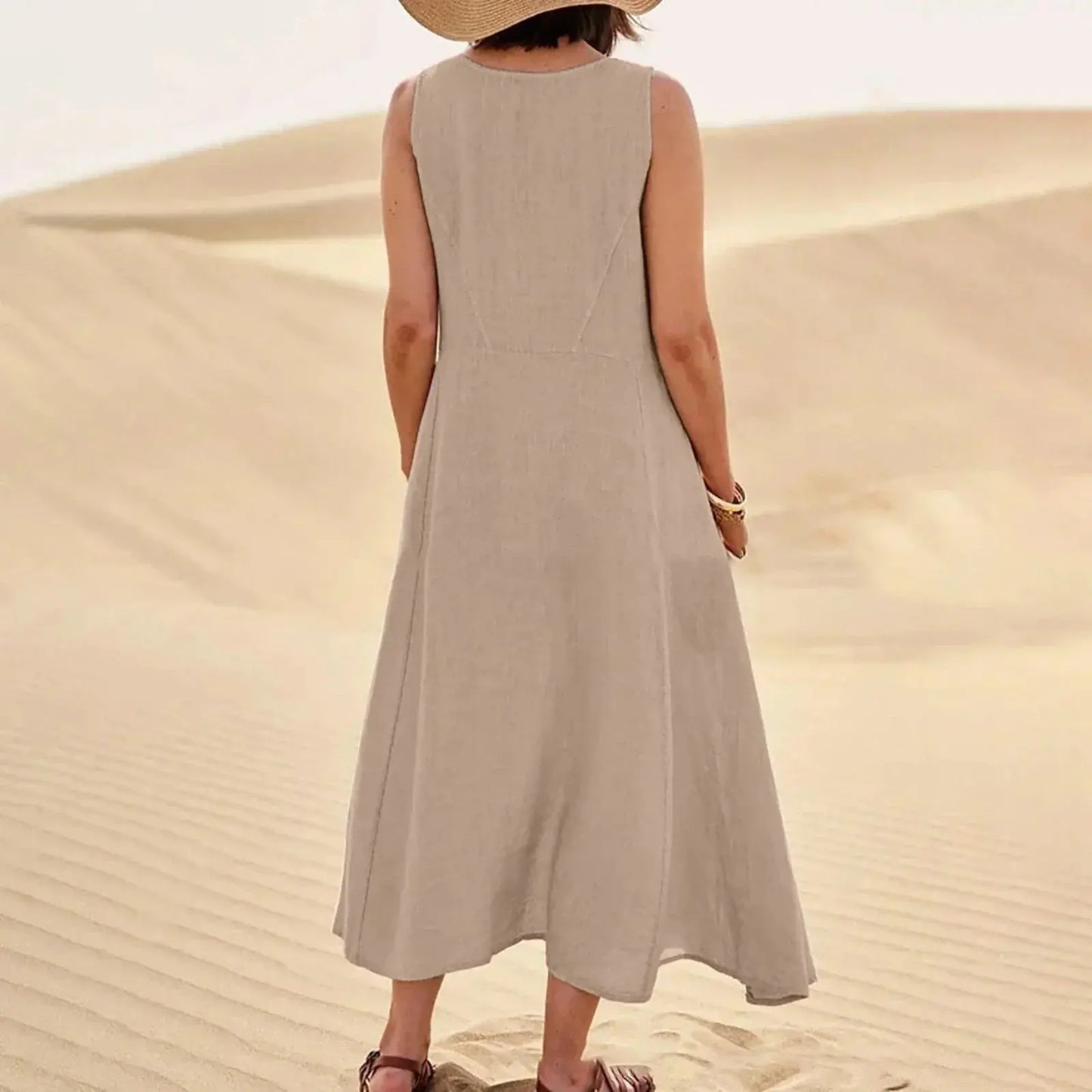 StyleVista - Elegant Lang Sommer Kjole For Solfylte Dager Motelys