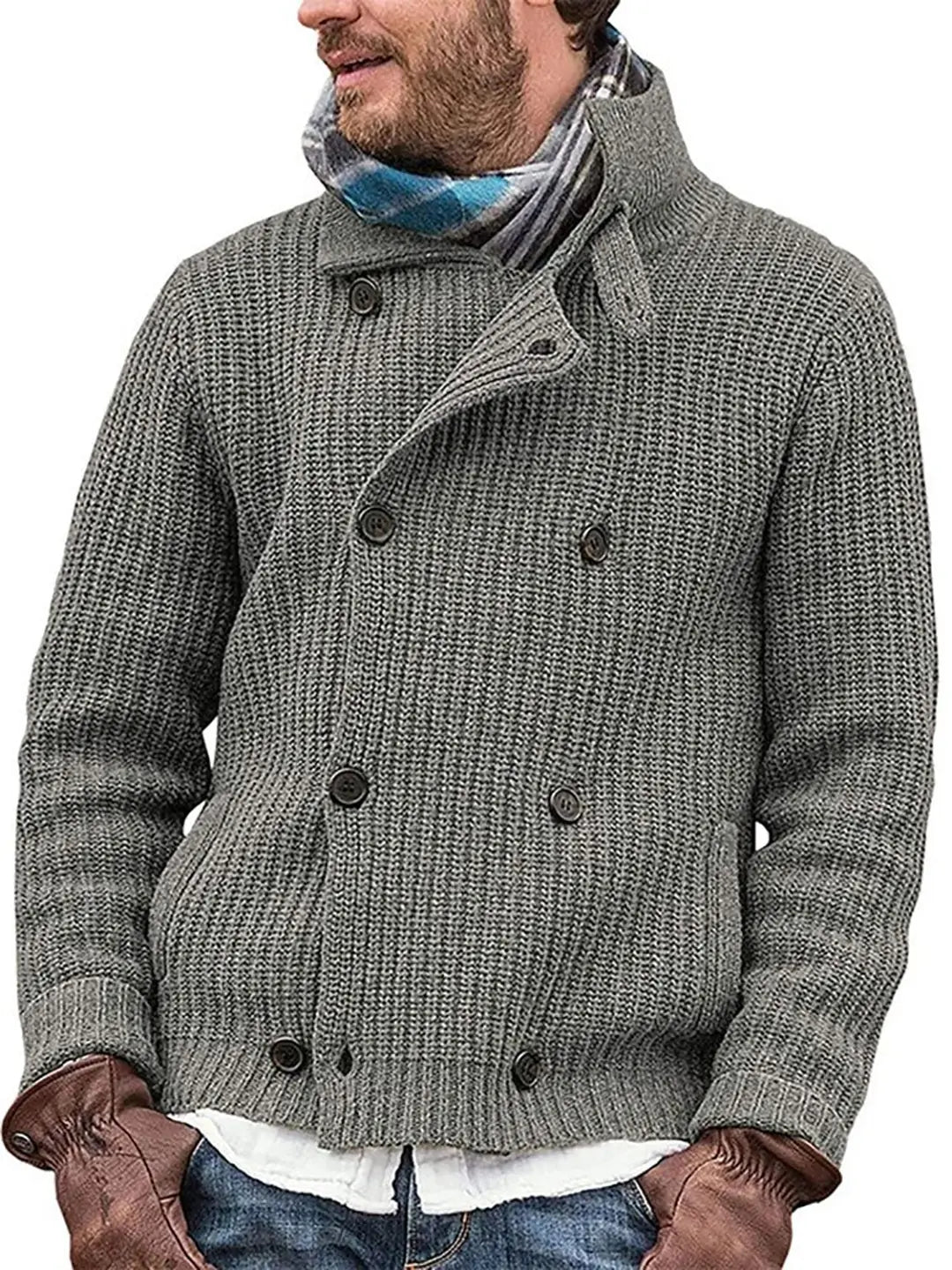 ChicLayers - Trendy Strikket Cardigan for Stilfulle Anledninger Motelys