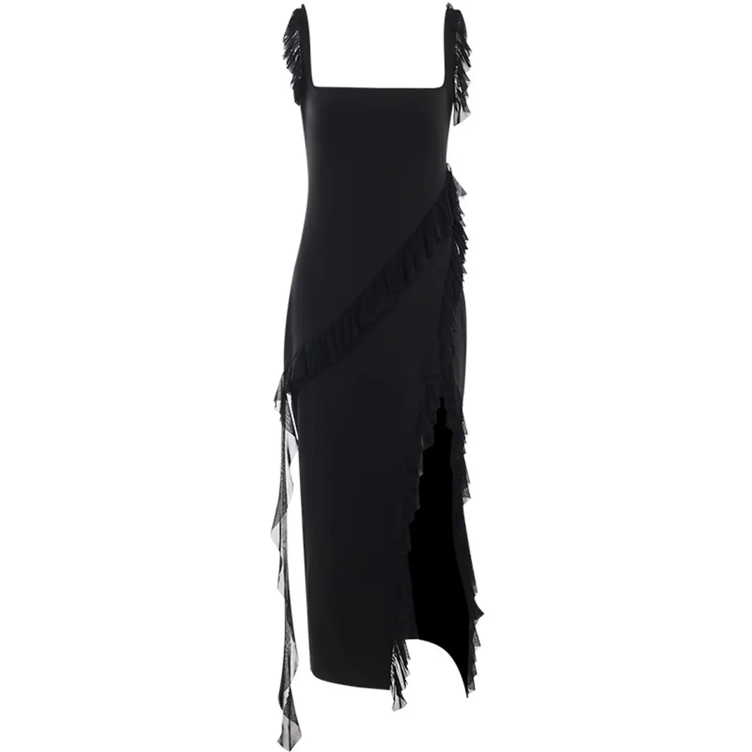 StyleGoddess - Maxikjole med Slisse for En Dramatisk Look Motelys