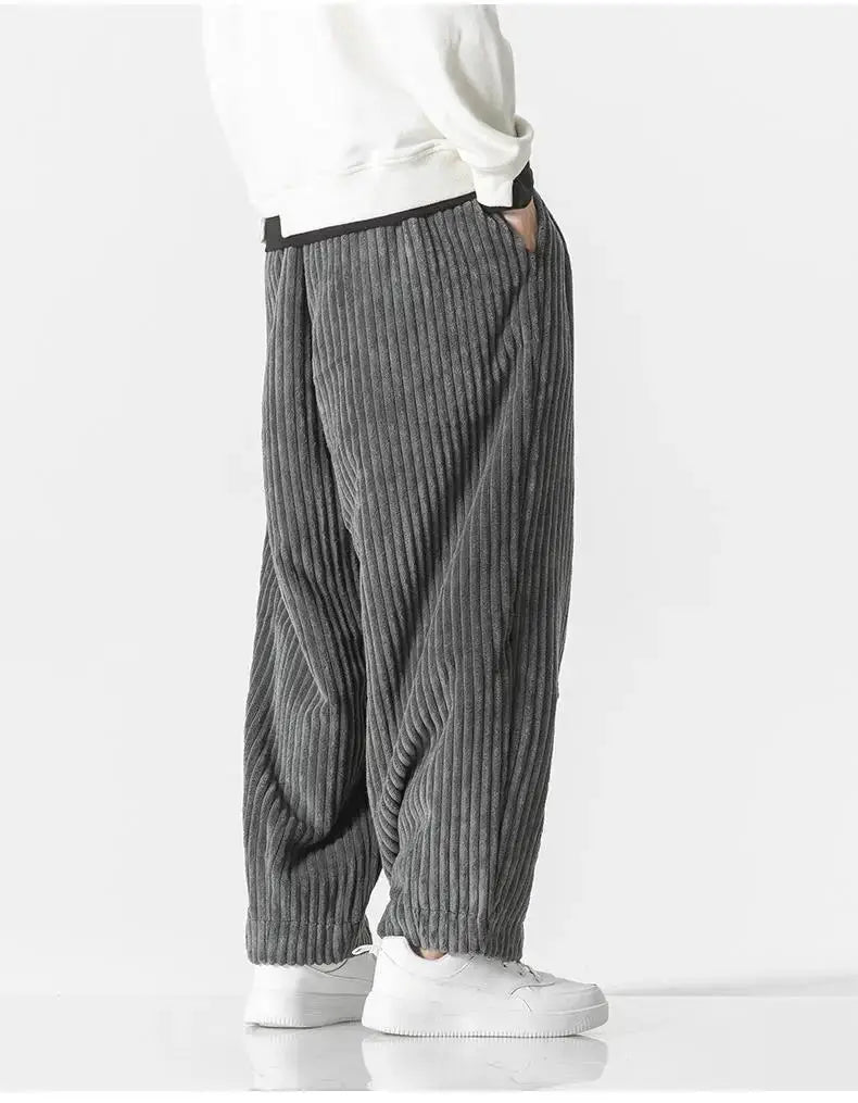 ChicVelvet - Kordfløyelsbukse Med Vide Ben For En Trendy Look Motelys