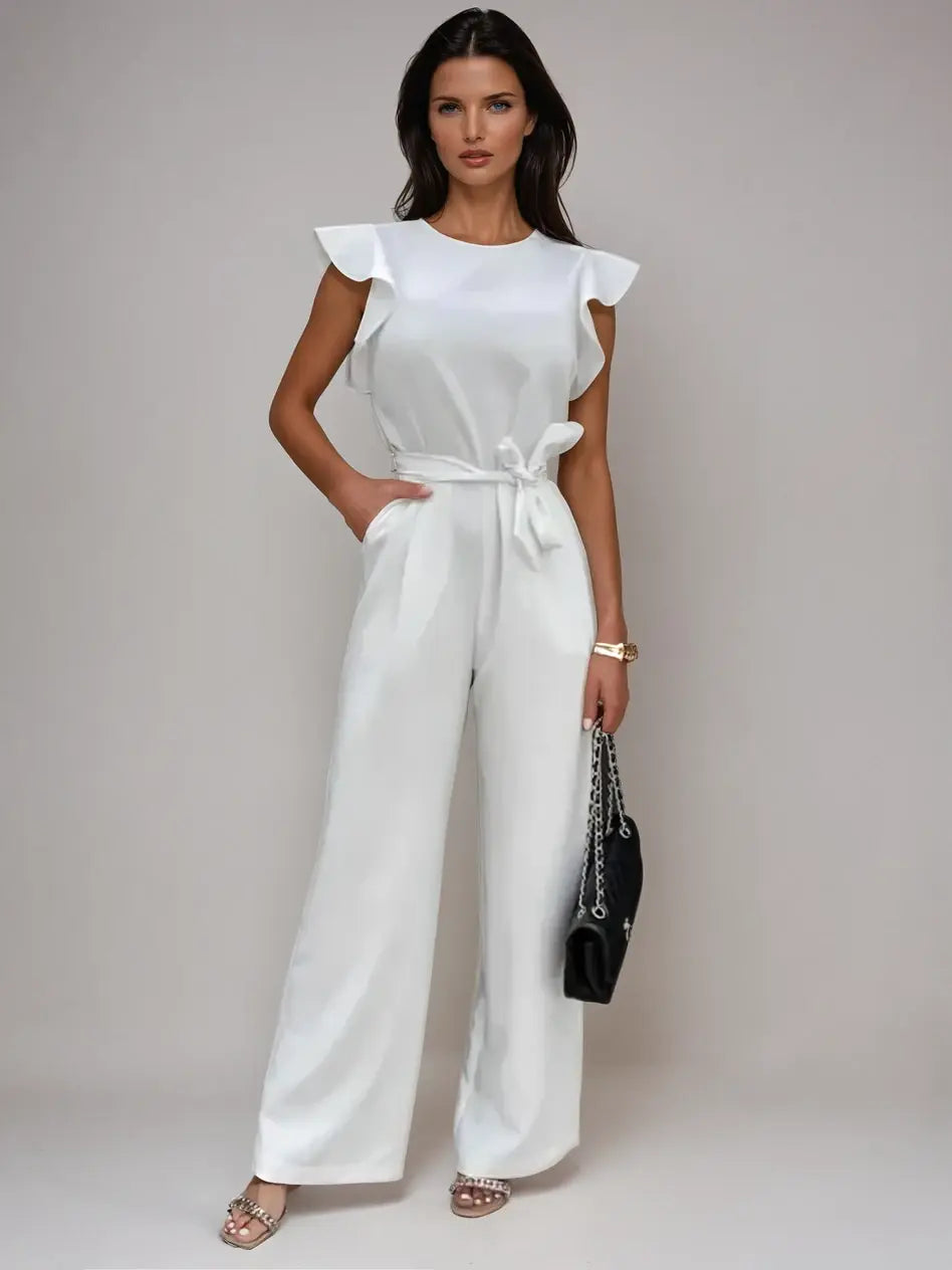 ChicVibes - Jumpsuit Med Sløyfe For En Feminin Silhuett Motelys