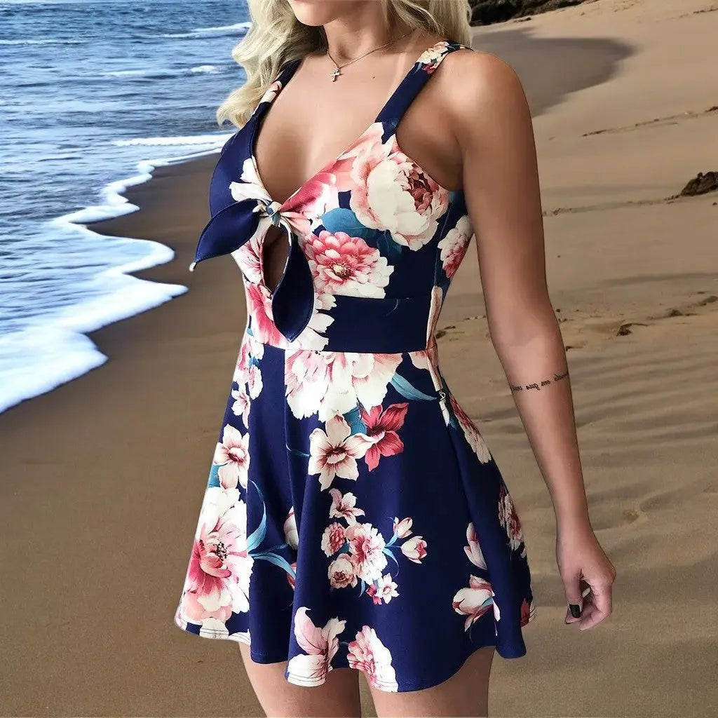 TrendyStyle - Sommerlig Jumpsuit med Elegant Sløyfe for Stilige Dager Motelys