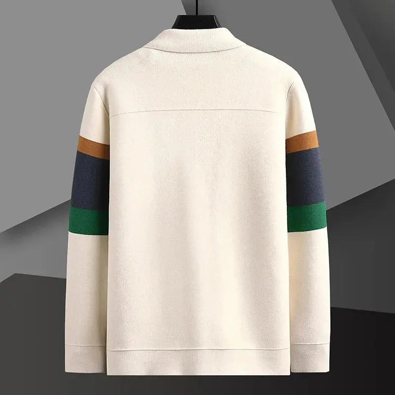 ChicNest - Stripete Cardigan for Menn med Trendy Touch Motelys