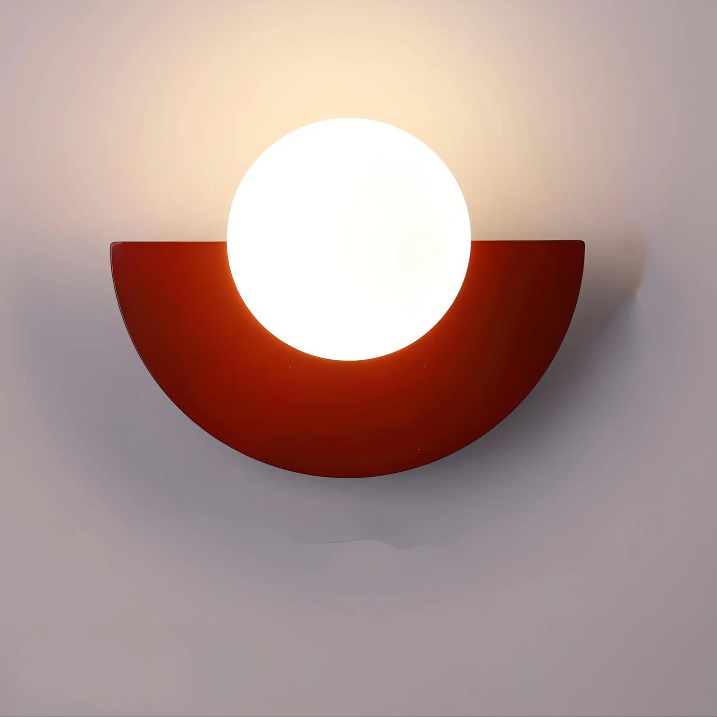 LunaGlow - Stilren Halvsirkelformet Vegglampe for Moderne Rom Motelys