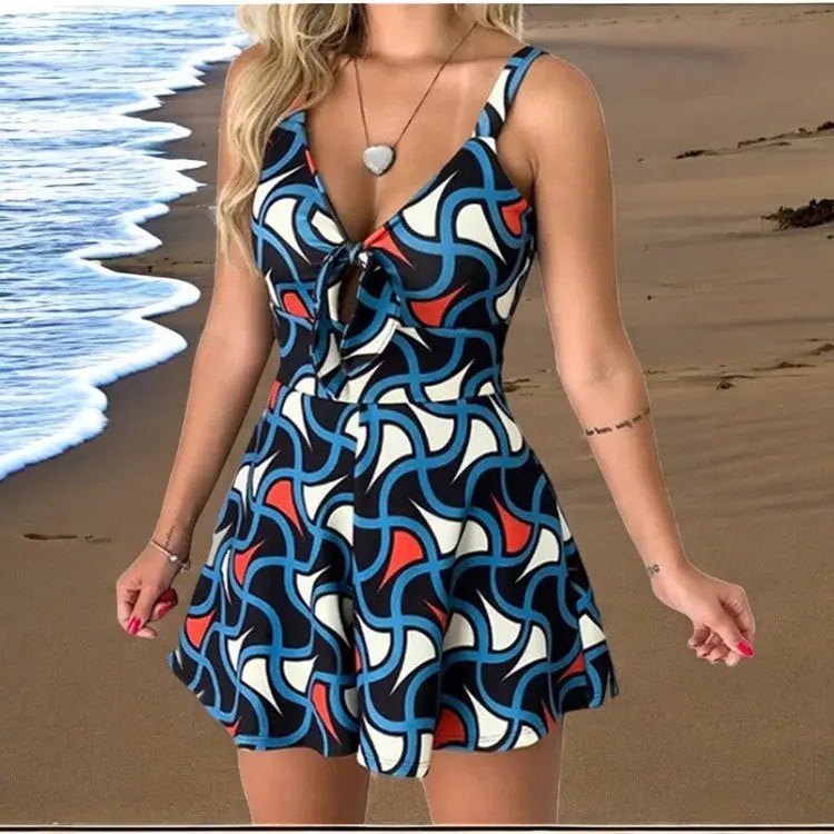 TrendyStyle - Sommerlig Jumpsuit med Elegant Sløyfe for Stilige Dager Motelys