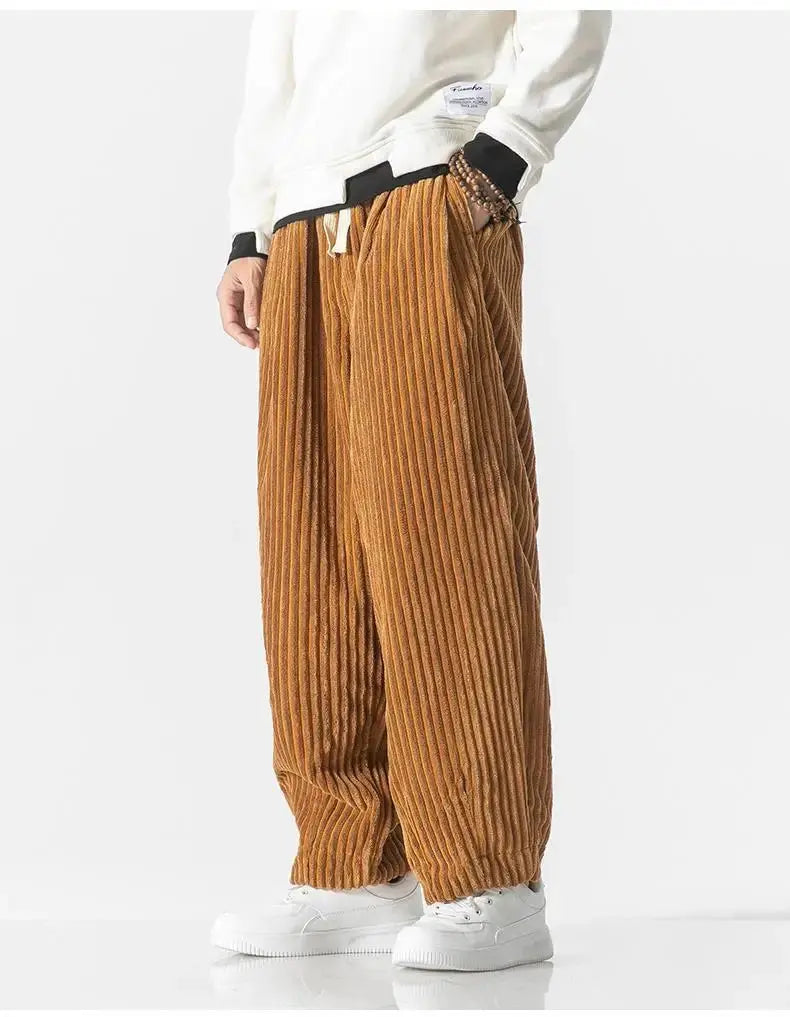 ChicVelvet - Kordfløyelsbukse Med Vide Ben For En Trendy Look Motelys