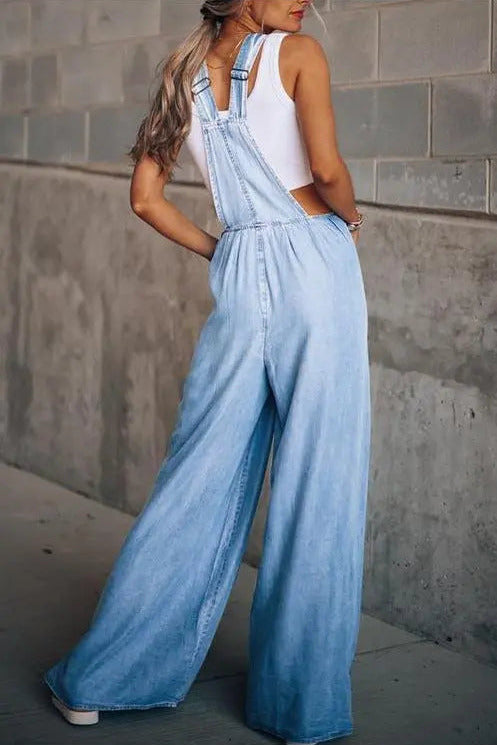 DenimChic - Trendy Denim Jumpsuit for Kvinner som Elsker Mote Motelys