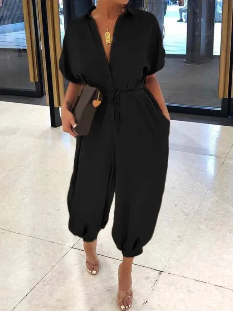 Jumpsuit med V-hals Motelys