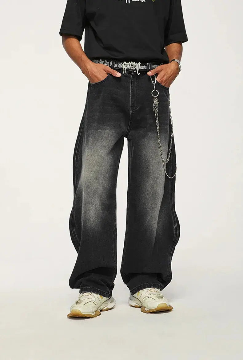 ChillDenim - Stilige Jeans Med Vide Ben For En Avslappet Look Motelys