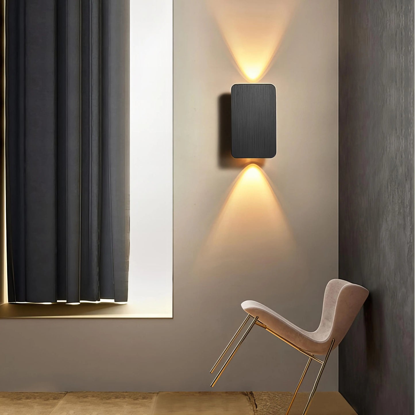 LumenArt - Rektangelformet Vegglampe for Elegant Belysning Motelys