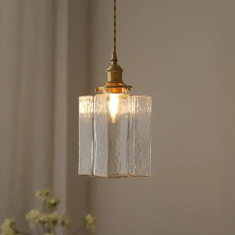 LuxeGlow - Retro Hengende Glasslampe for Klassiskt Design Motelys