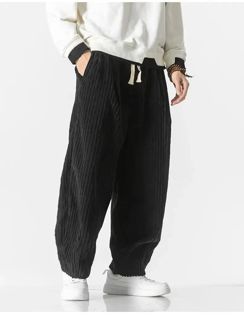 ChicVelvet - Kordfløyelsbukse Med Vide Ben For En Trendy Look Motelys