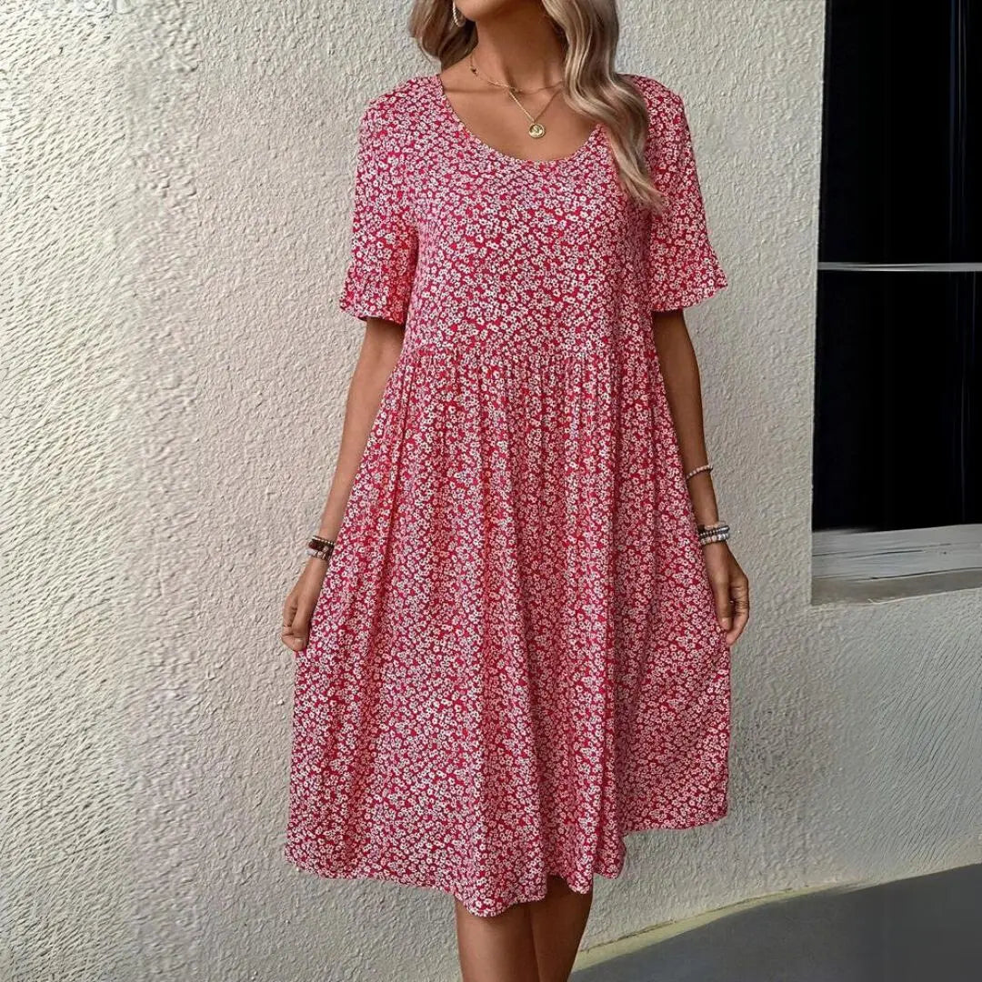 StyleWave - Prikkete Midikjole for Trendy Look Motelys