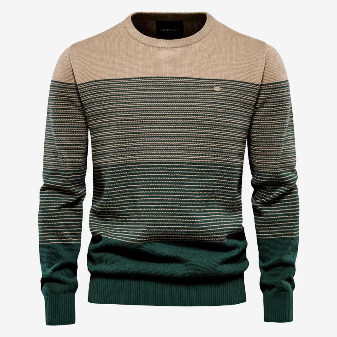 CozyStripe - Stripete Bomullsgenser for Menn med Uformell Stil Motelys