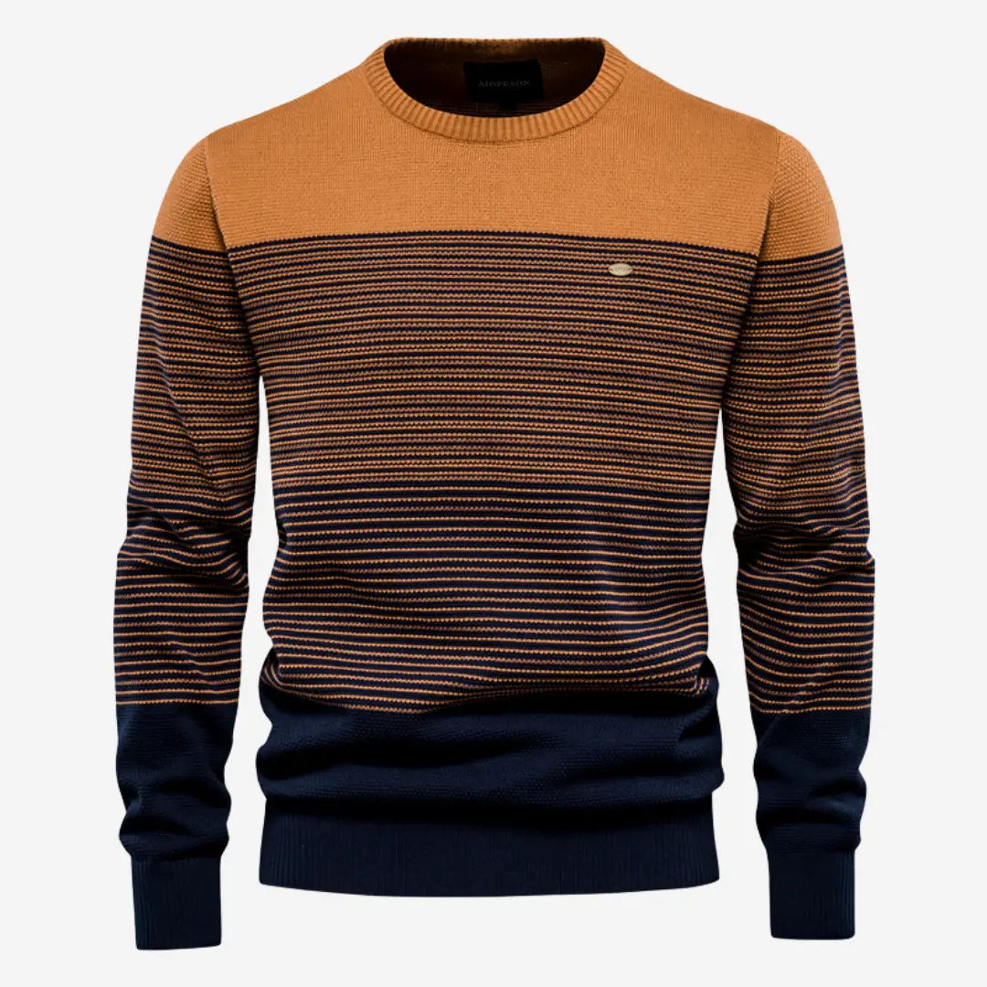 CozyStripe - Stripete Bomullsgenser for Menn med Uformell Stil Motelys