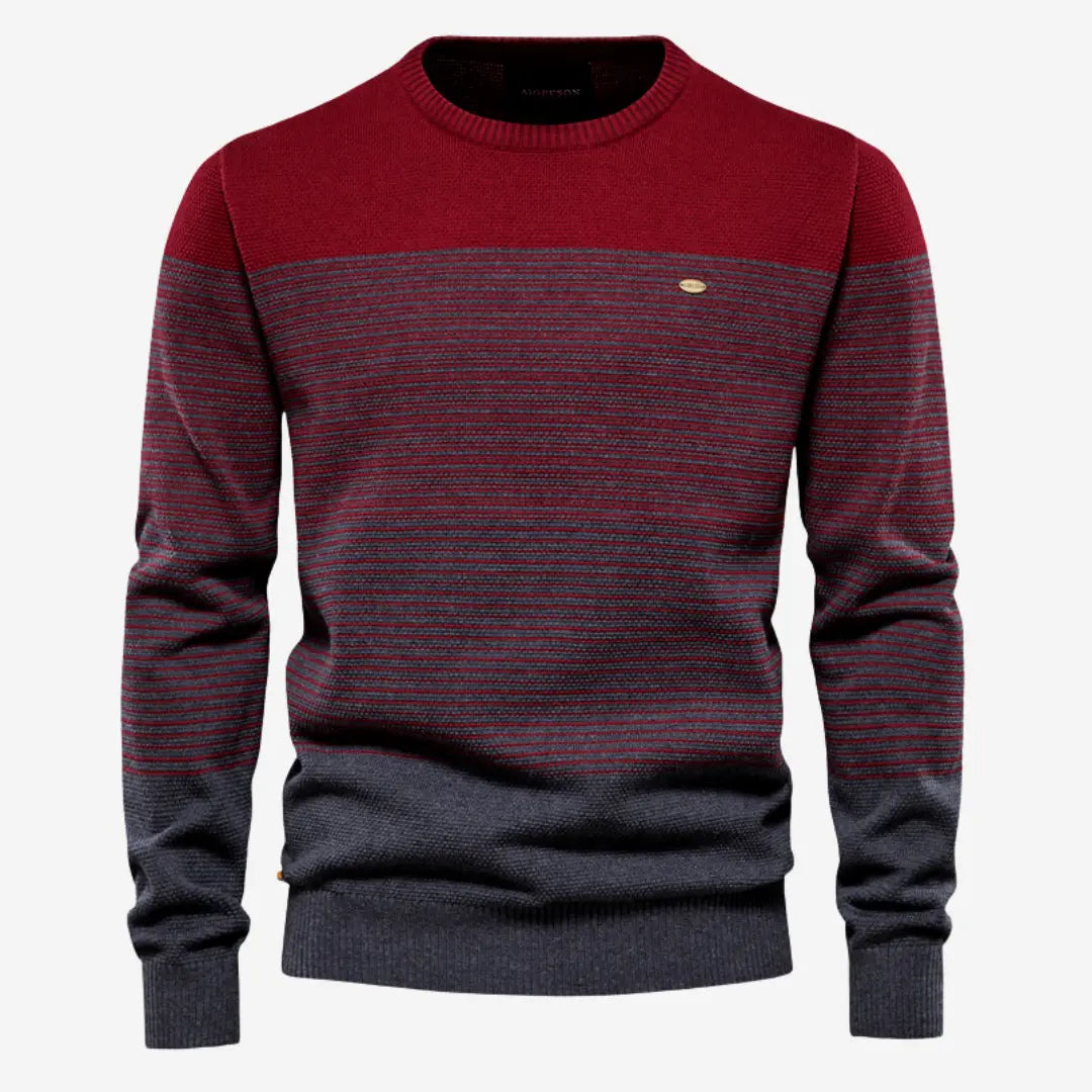 CozyStripe - Stripete Bomullsgenser for Menn med Uformell Stil Motelys