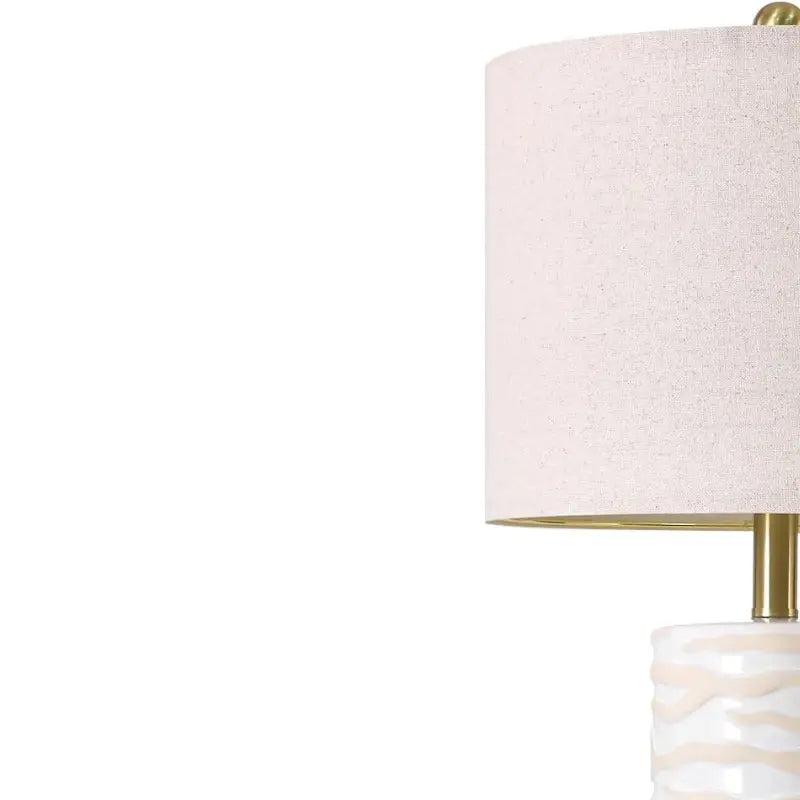 LumaGlow - Stilig Hvit Bordlampe i Keramikk for Koselig Belysning Motelys