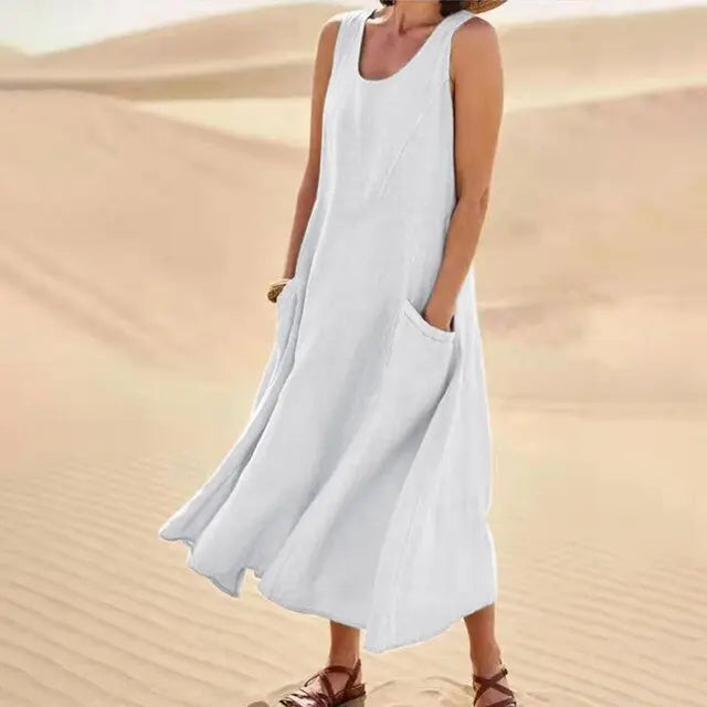 StyleVista - Elegant Lang Sommer Kjole For Solfylte Dager Motelys