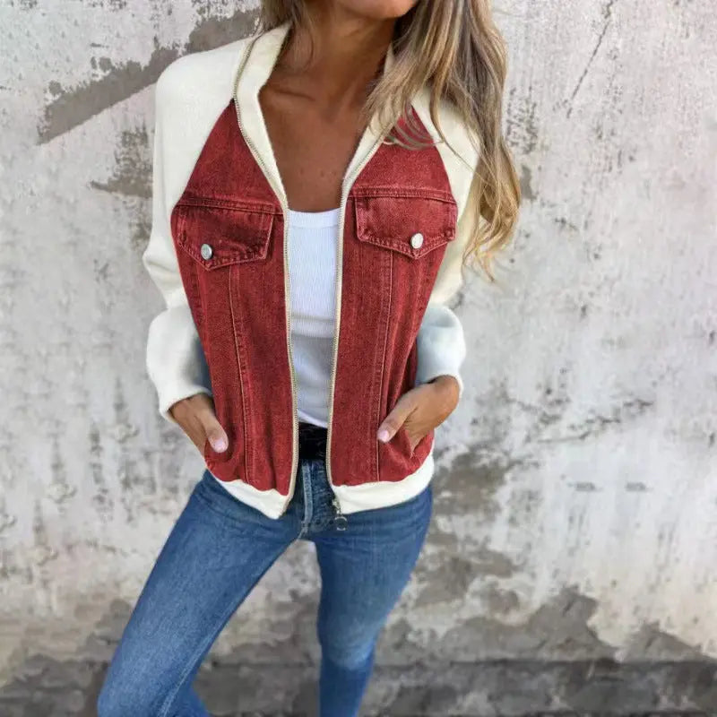 Spleisejakke i denim Motelys