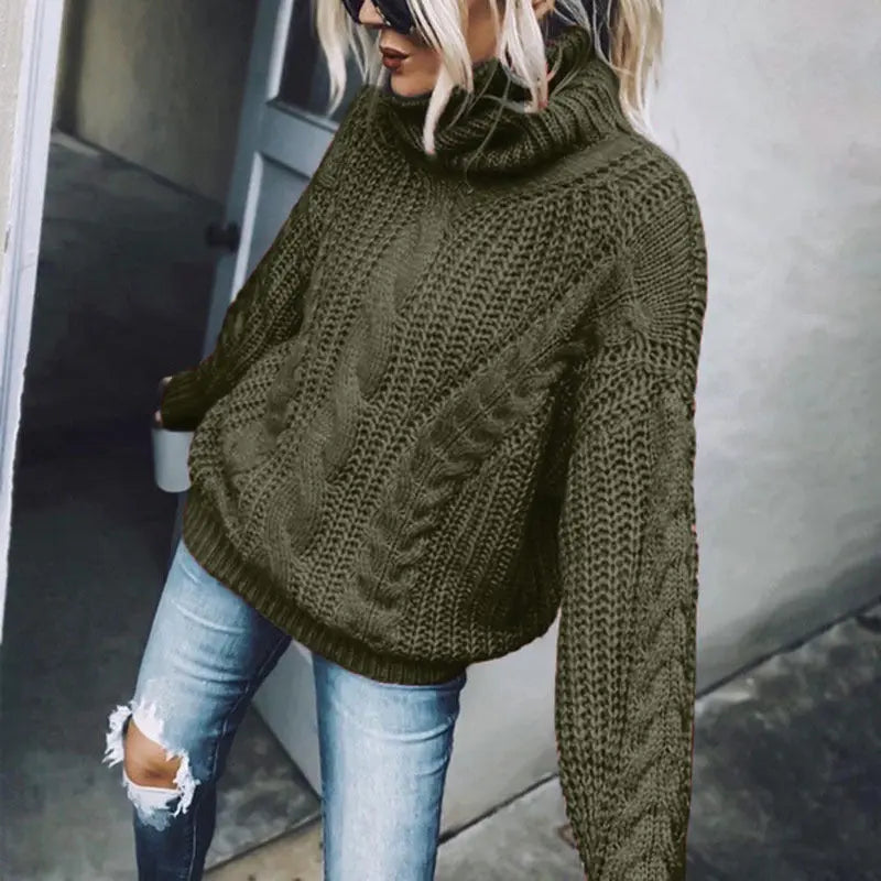 ChicCozy - Turtleneck-Genser for En Trendy Vinterlook Motelys