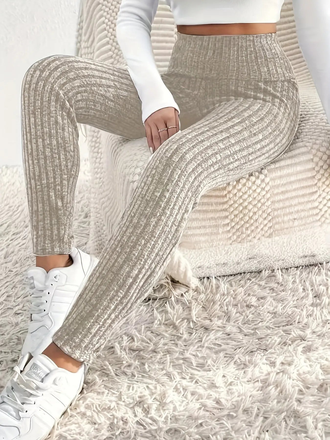 Strikkede dameleggings Motelys