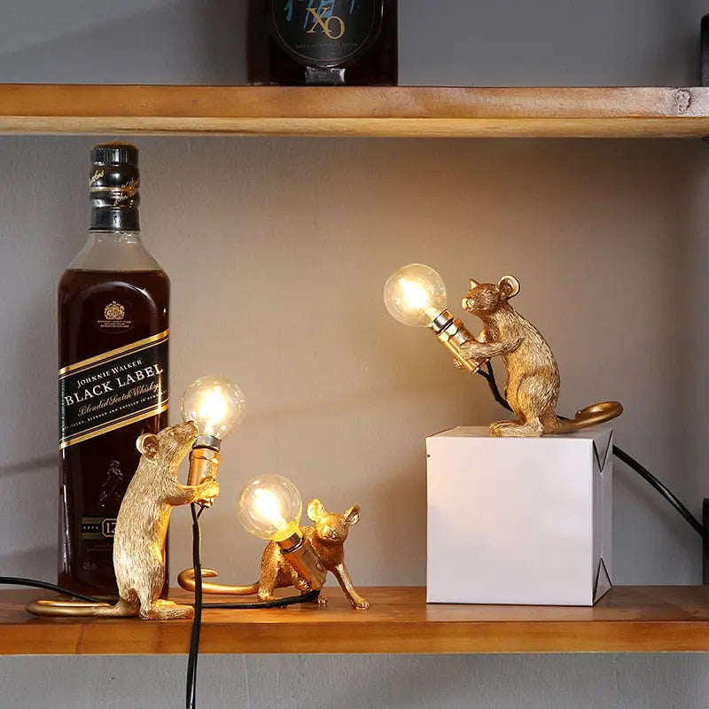GlowShape - Musformet Bordlampe for Unik Stilig Belysning Motelys