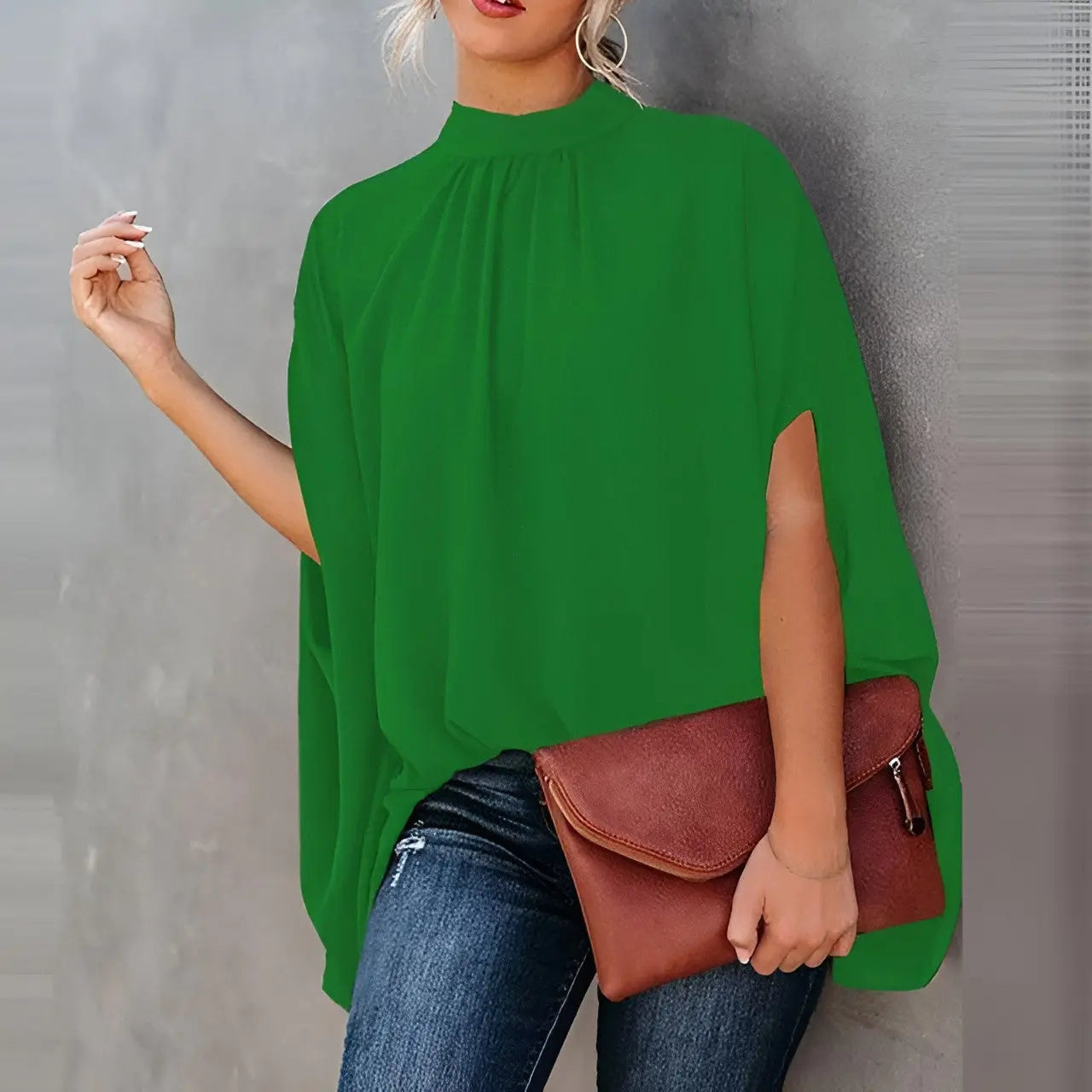 StyleNest - Allsidig Bluse med O-hals for En Kjempefin Look Motelys
