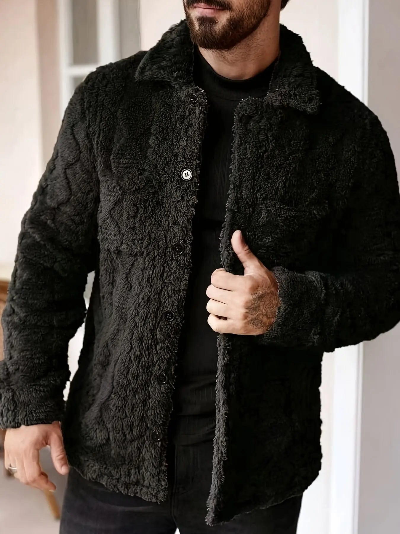Fluffy jakke for menn Motelys