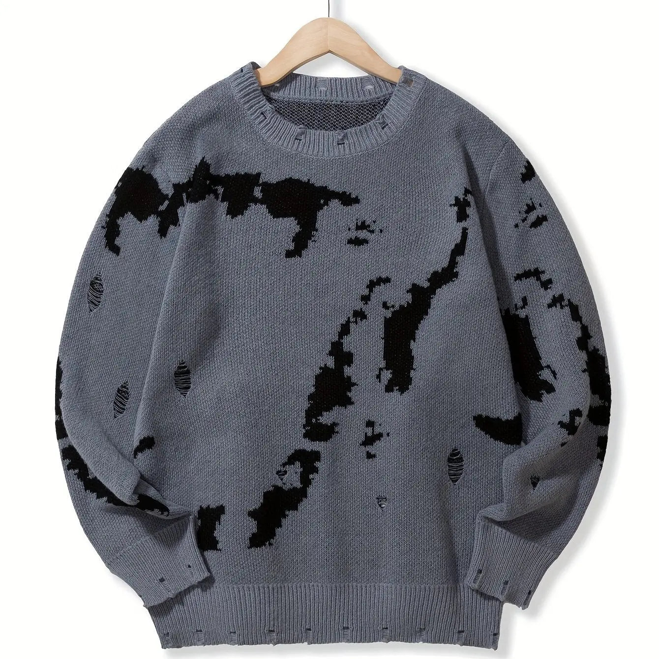 CozyTrend - Strikket Genser med Rund Hals for Menn Motelys