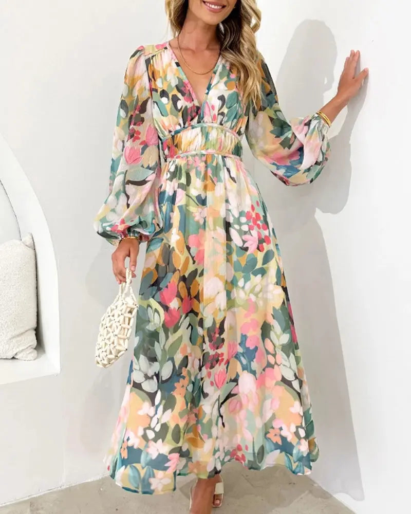 Blomstret kjole Motelys