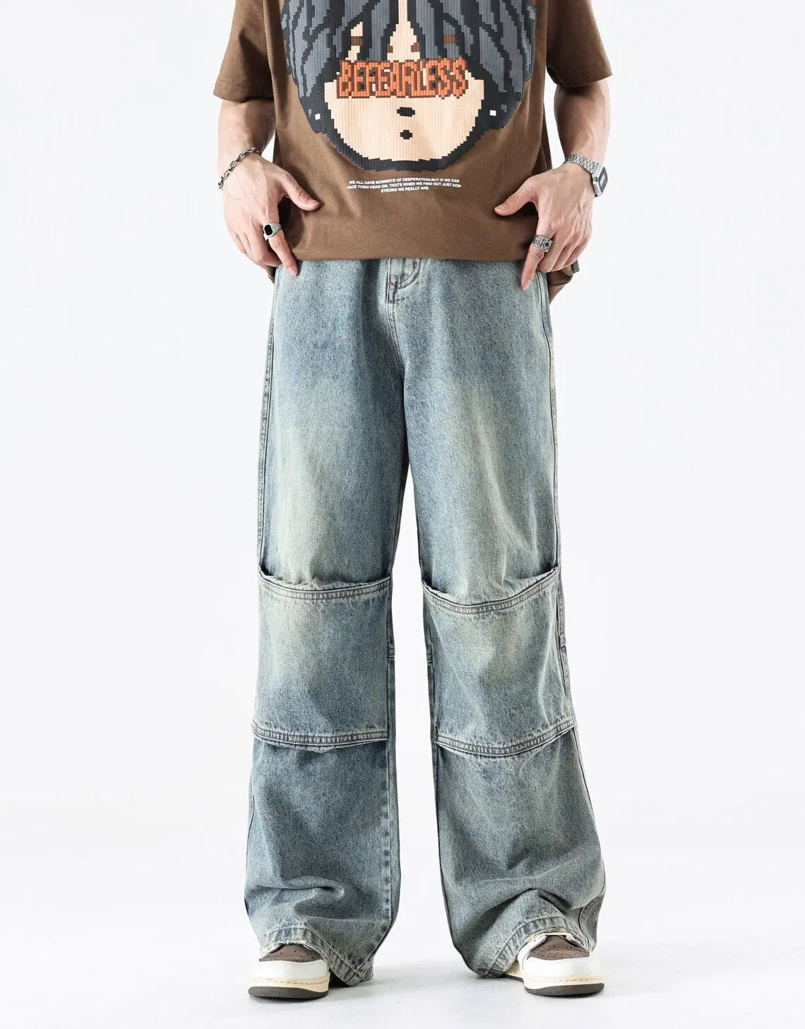 Overdimensjonerte jeans for menn Motelys