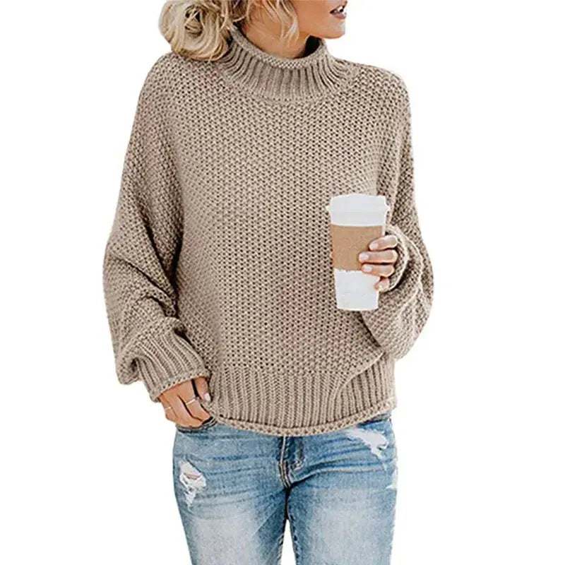 StyleHaven - Komfortabel Turtleneck-Genser for Kjølige Dager Motelys