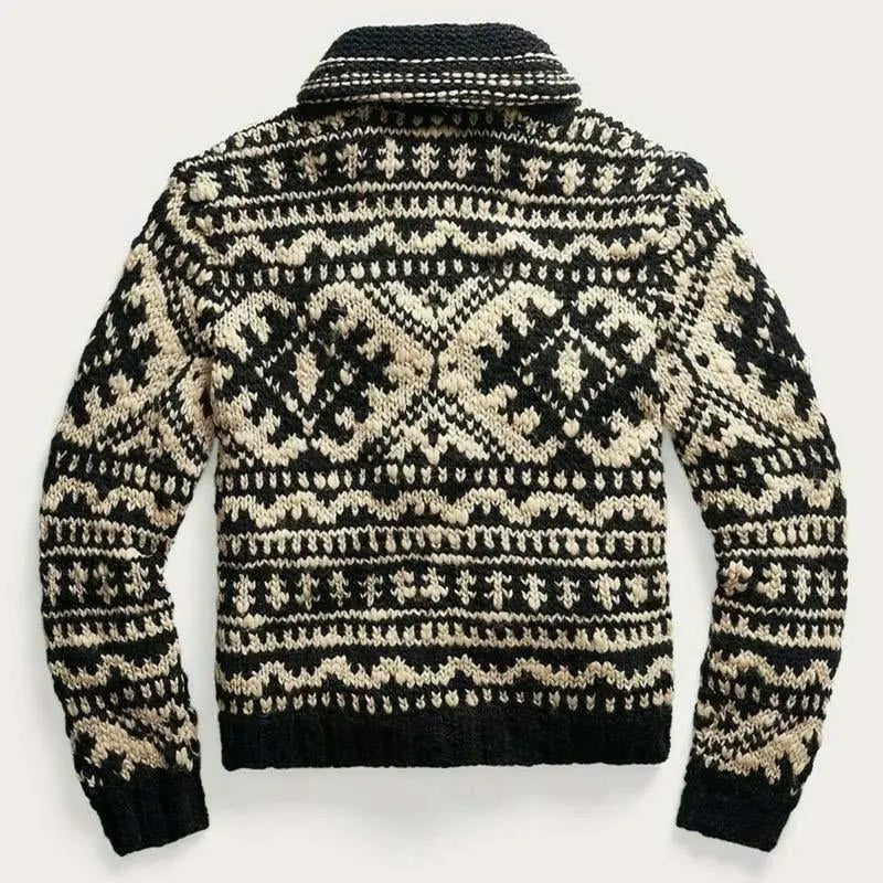 CozyKnits - Strikket Jakke for Menn i Tidløs Stil Motelys
