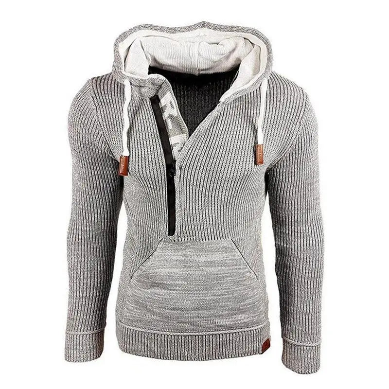 CozyWear - Strikket Hettegenser for Menn med Stil og Komfort Motelys
