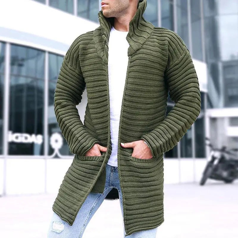 UrbanChic - Mellomlang Cardigan for Menn i Moderne Stil Motelys