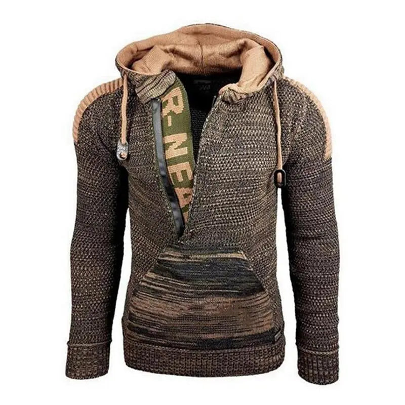CozyWear - Strikket Hettegenser for Menn med Stil og Komfort Motelys