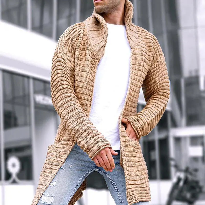 UrbanChic - Mellomlang Cardigan for Menn i Moderne Stil Motelys