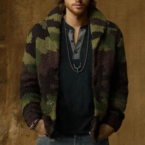 UrbanTrend - Camo Cardigan for Menn med Unik Stil Motelys