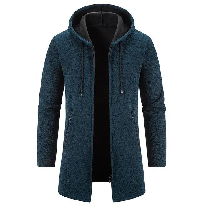 Herre Luxe Fleece Chenille Hettecardigan – Stilig Komfort for Alle Anledninger Motelys