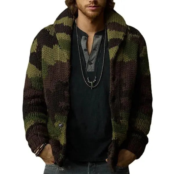 UrbanTrend - Camo Cardigan for Menn med Unik Stil Motelys