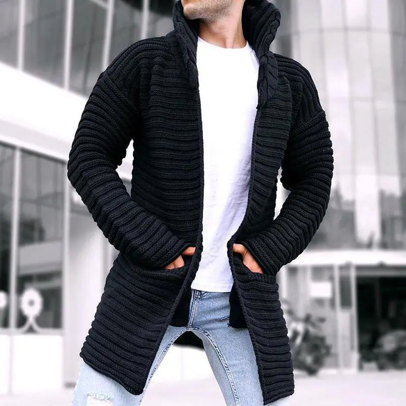 UrbanChic - Mellomlang Cardigan for Menn i Moderne Stil Motelys
