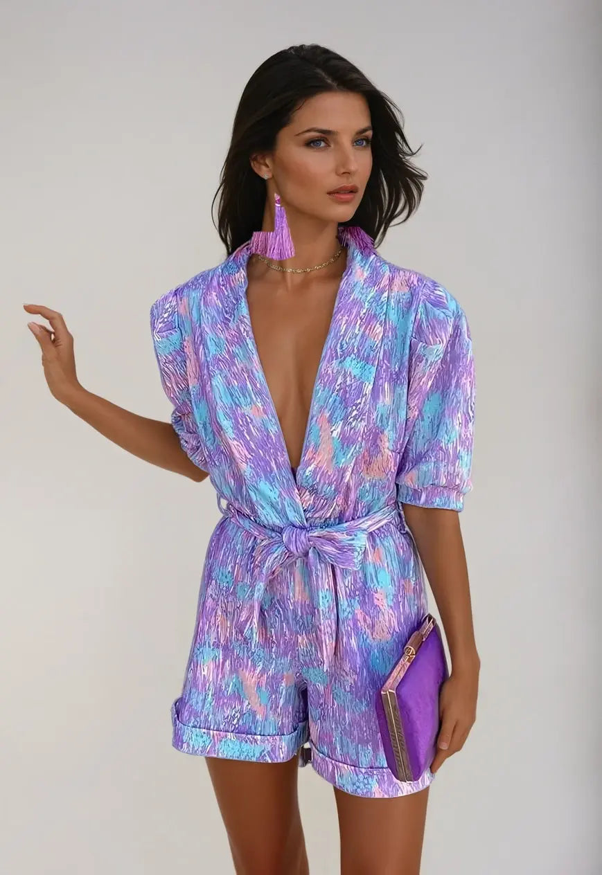 Fargerik jumpsuit for kvinner Motelys