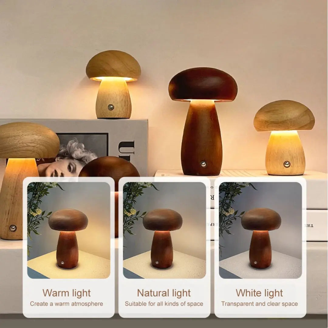 Mushroom Berøringsstyrt nattlys Motelys
