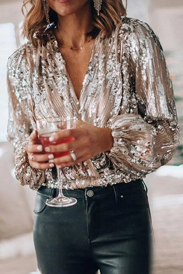 ShimmerMuse - Glittertopp for Kvinner Motelys