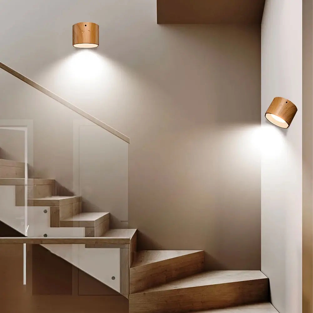 360° oppladbar LED-vegglampe Motelys
