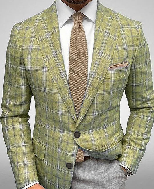 RetroChic - Vintage Blazer for Menn med Klassisk Stil Motelys